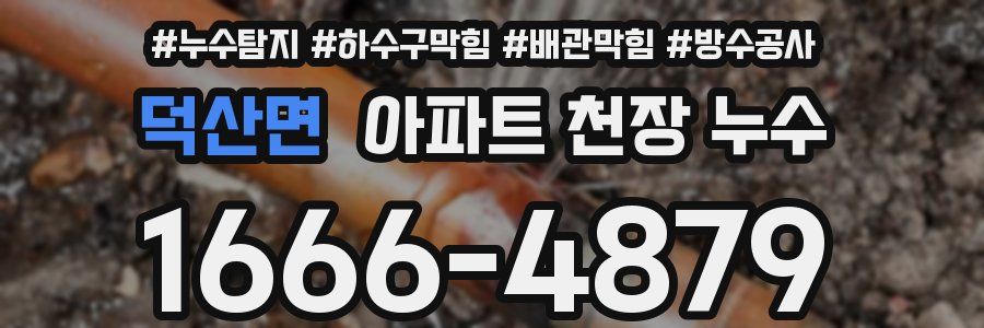 덕산면 아파트 천장 누수