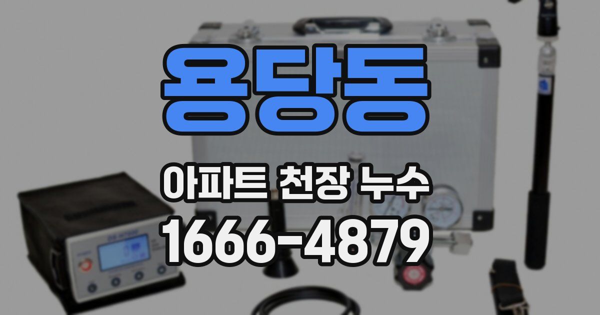 용당동 아파트 천장 누수