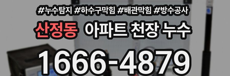산정동 아파트 천장 누수