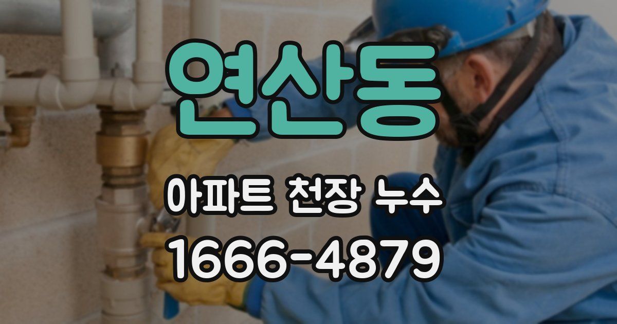 연산동 아파트 천장 누수