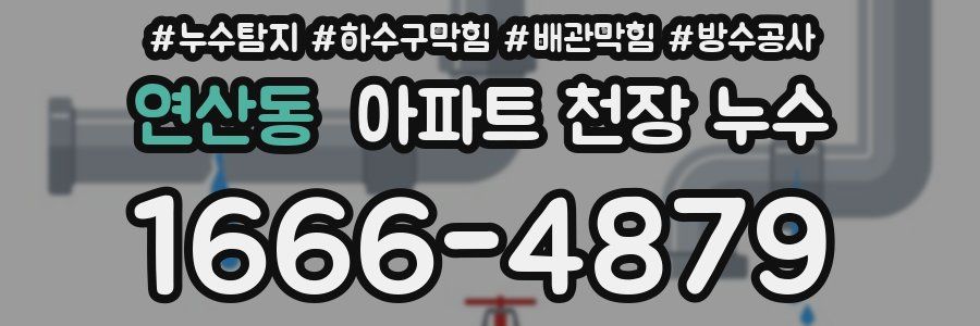 연산동 아파트 천장 누수