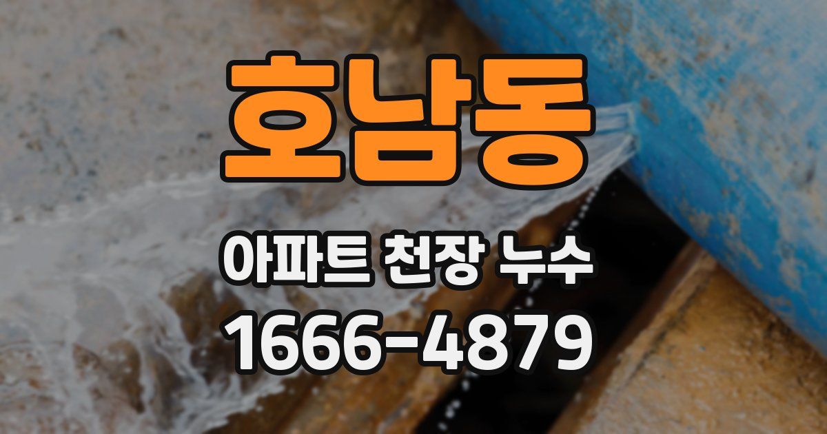 호남동 아파트 천장 누수