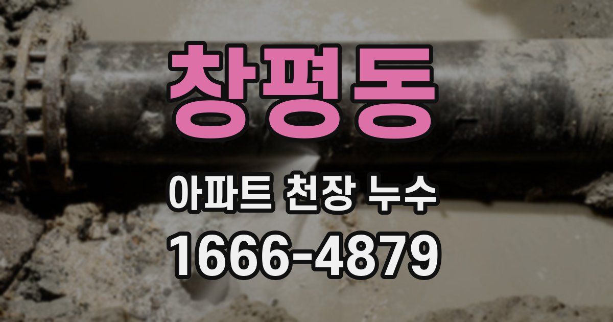 창평동 아파트 천장 누수