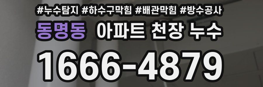 동명동 아파트 천장 누수