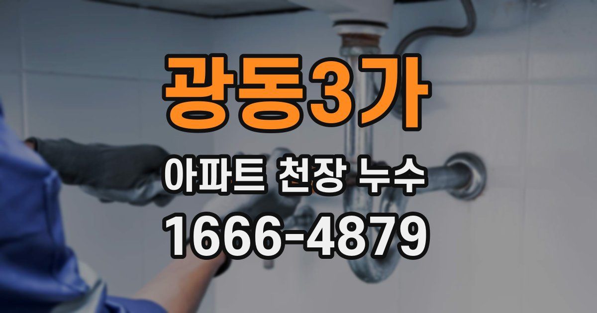 광동3가 아파트 천장 누수