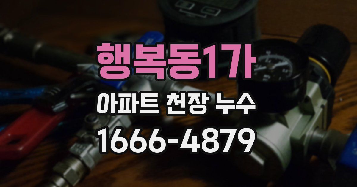 행복동1가 아파트 천장 누수