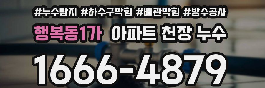 행복동1가 아파트 천장 누수