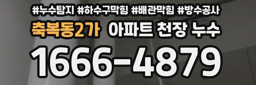 축복동2가 아파트 천장 누수