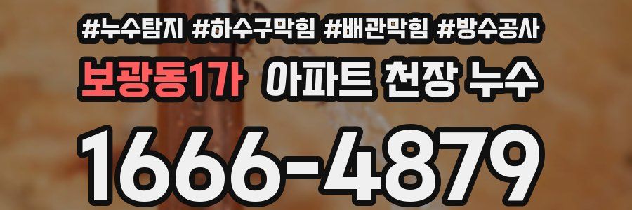 보광동1가 아파트 천장 누수