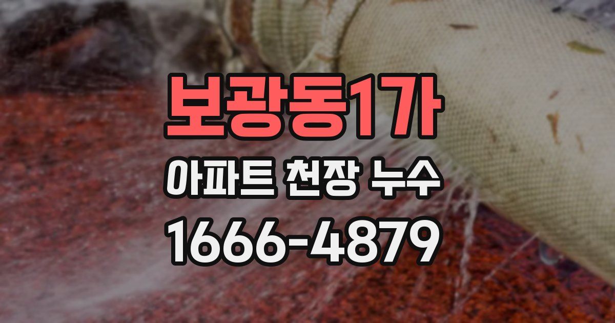 보광동1가 아파트 천장 누수