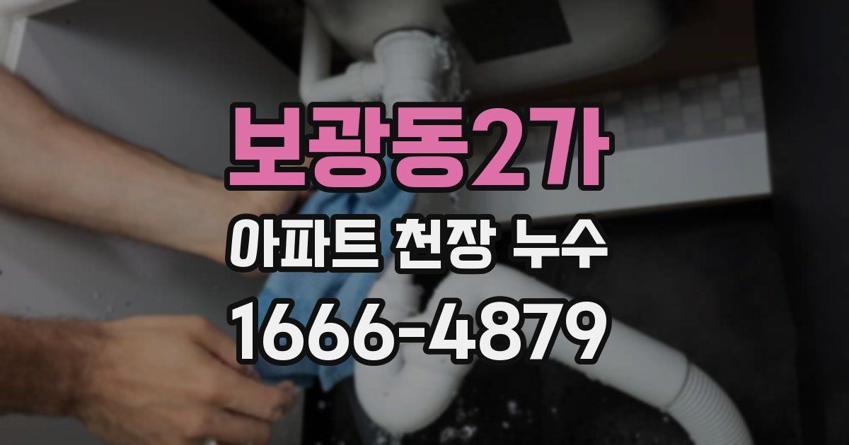 보광동2가 아파트 천장 누수