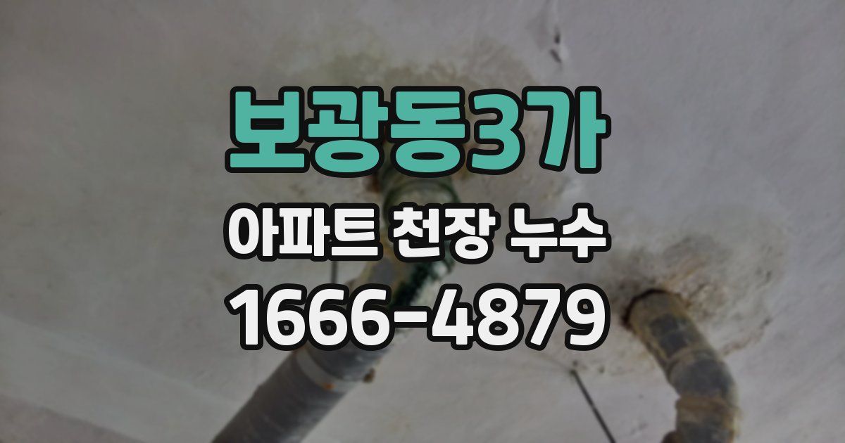 보광동3가 아파트 천장 누수