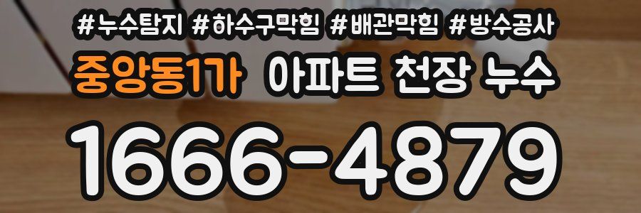 중앙동1가 아파트 천장 누수