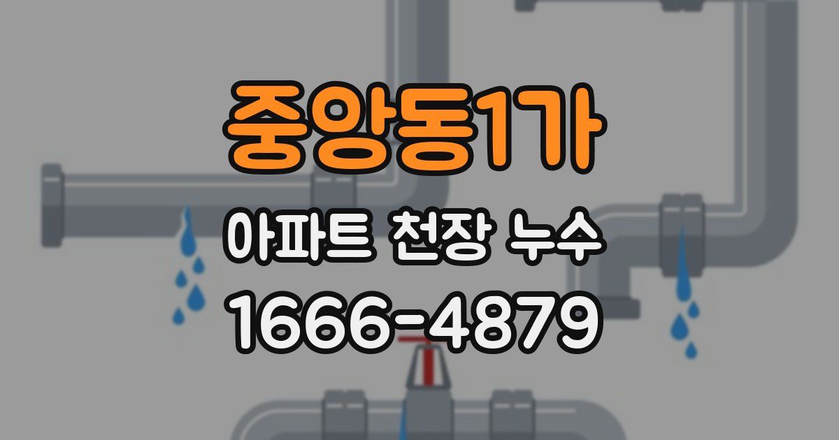 중앙동1가 아파트 천장 누수