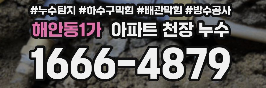 해안동1가 아파트 천장 누수