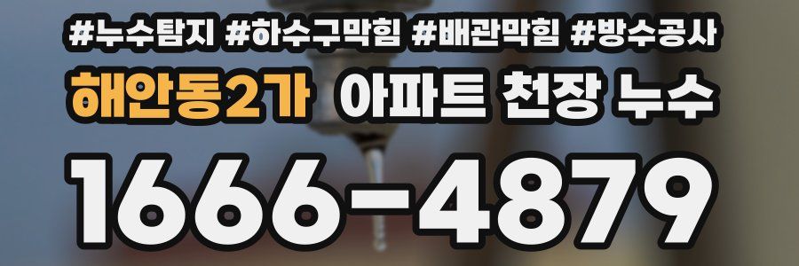 해안동2가 아파트 천장 누수