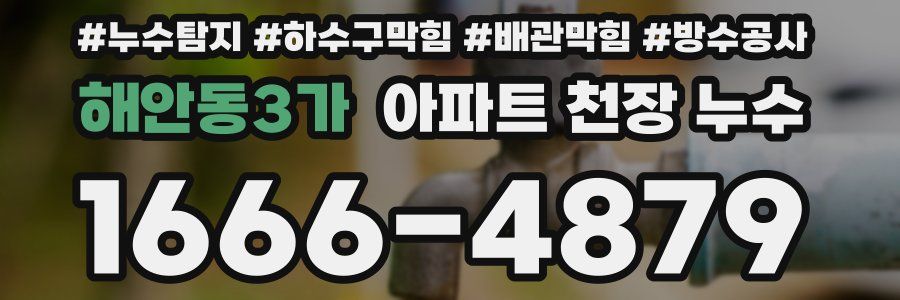 해안동3가 아파트 천장 누수
