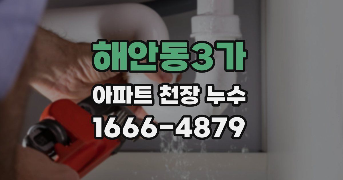 해안동3가 아파트 천장 누수