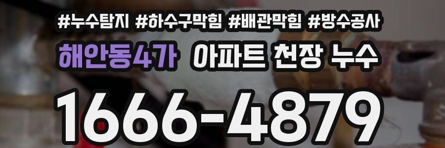 해안동4가 아파트 천장 누수
