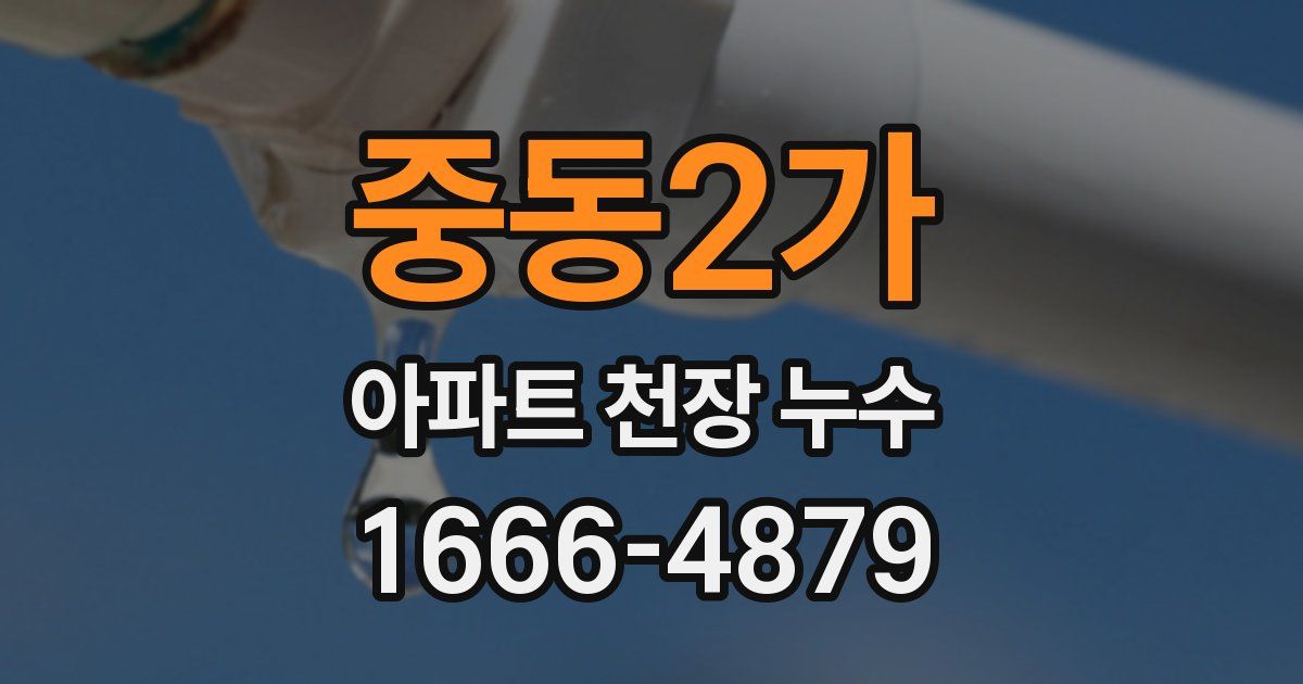 중동2가 아파트 천장 누수