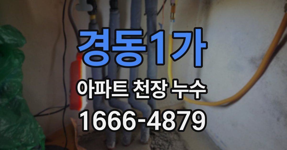 경동1가 아파트 천장 누수