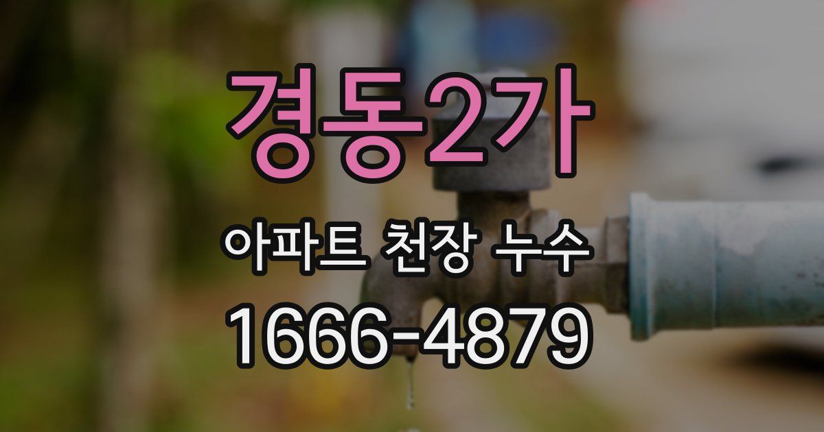 경동2가 아파트 천장 누수