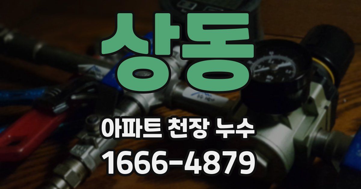 상동 아파트 천장 누수