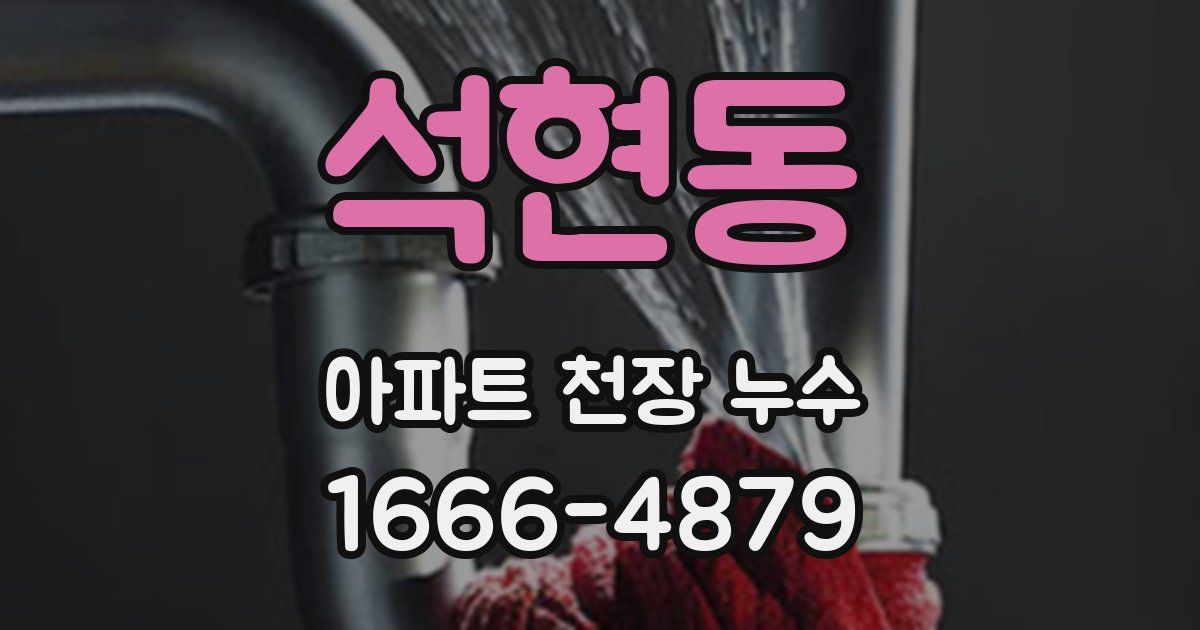 석현동 아파트 천장 누수