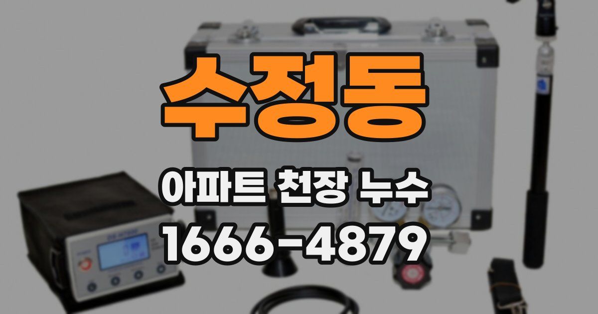 수정동 아파트 천장 누수