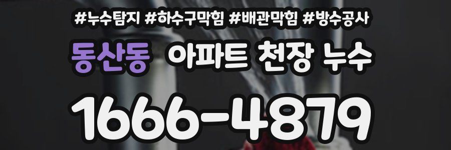 동산동 아파트 천장 누수