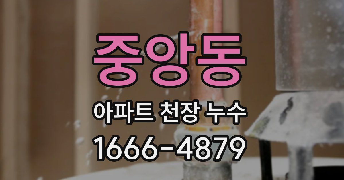 중앙동 아파트 천장 누수