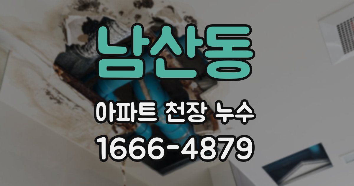 남산동 아파트 천장 누수