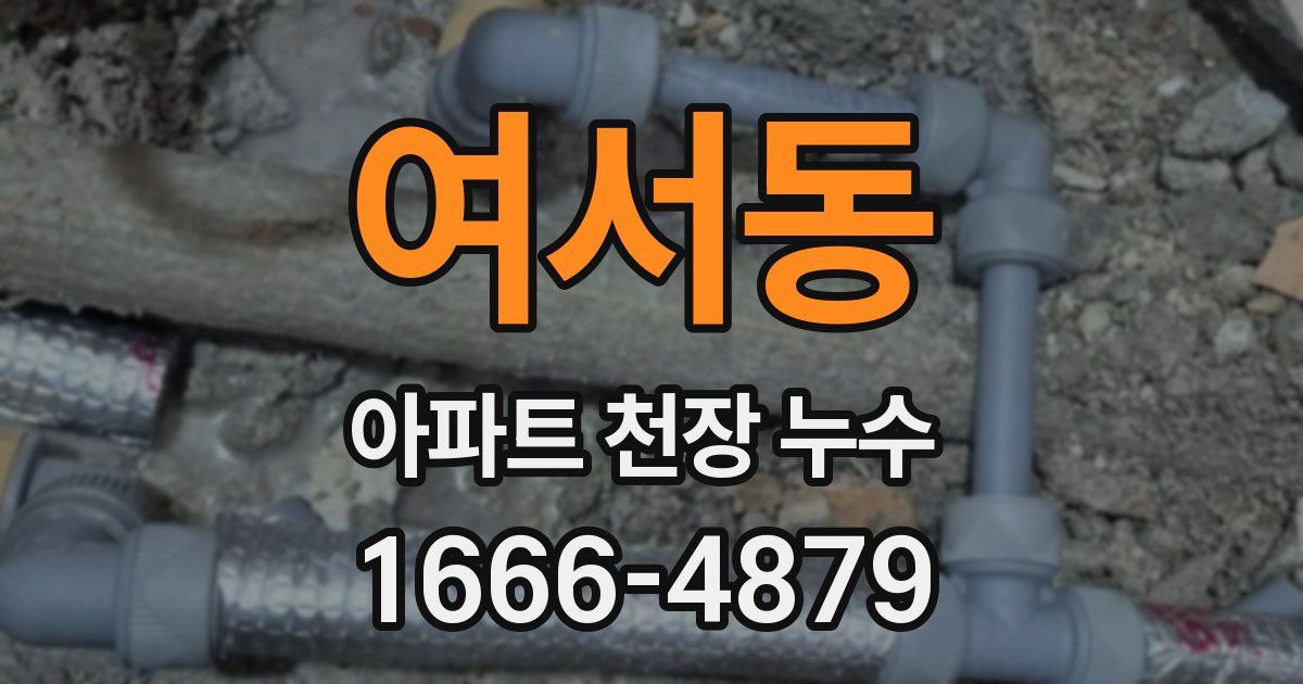 여서동 아파트 천장 누수