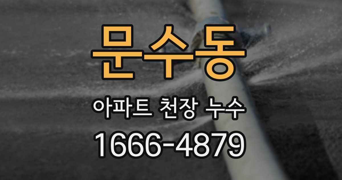 문수동 아파트 천장 누수