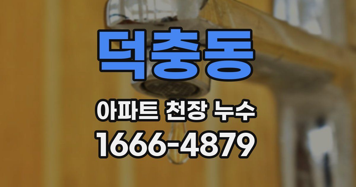 덕충동 아파트 천장 누수