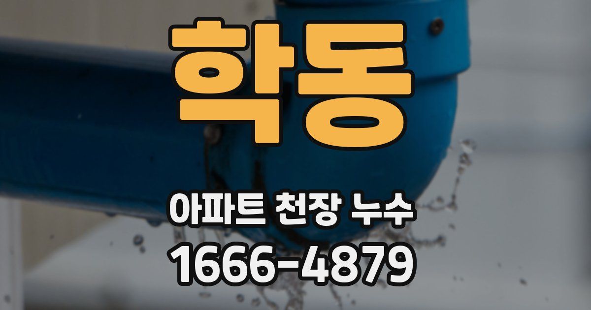 학동 아파트 천장 누수