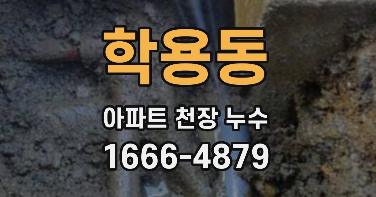 학용동 아파트 천장 누수