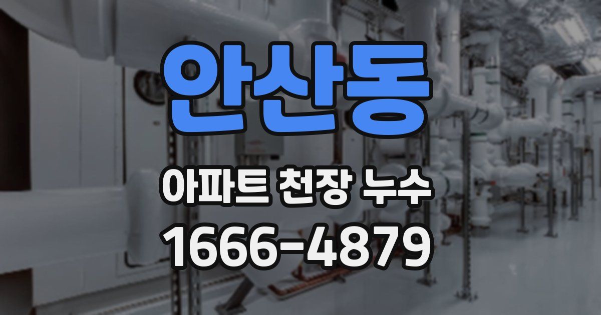 안산동 아파트 천장 누수