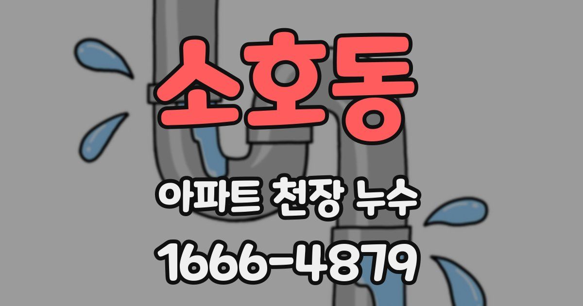 소호동 아파트 천장 누수