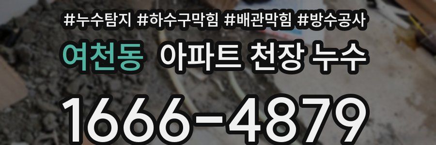 여천동 아파트 천장 누수