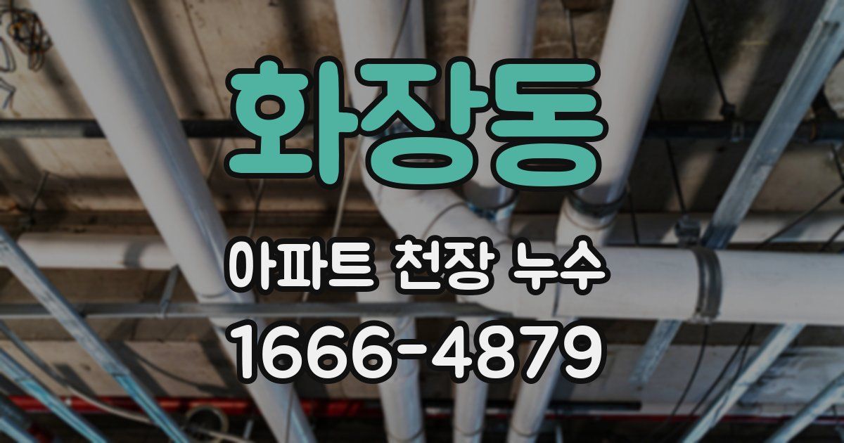화장동 아파트 천장 누수