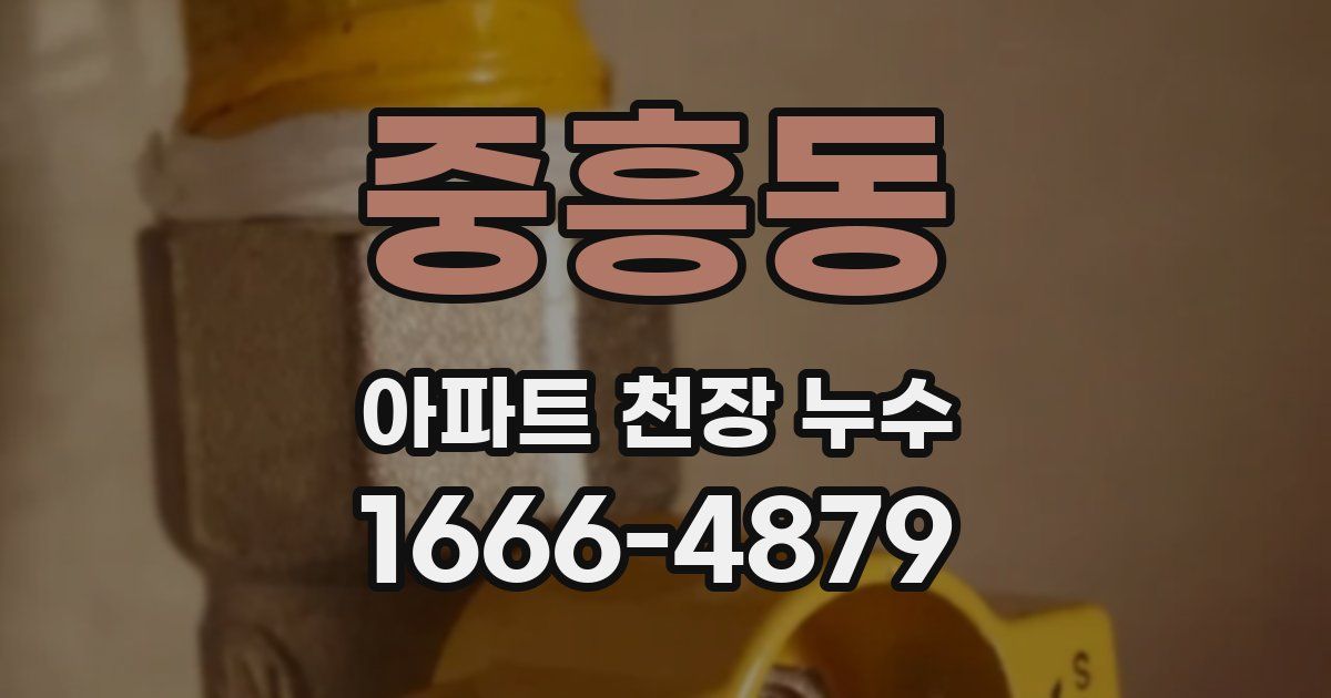 중흥동 아파트 천장 누수