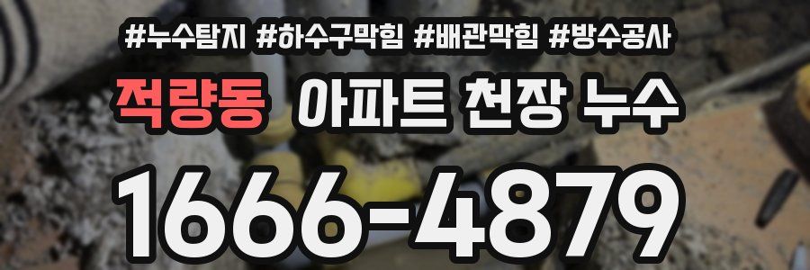적량동 아파트 천장 누수
