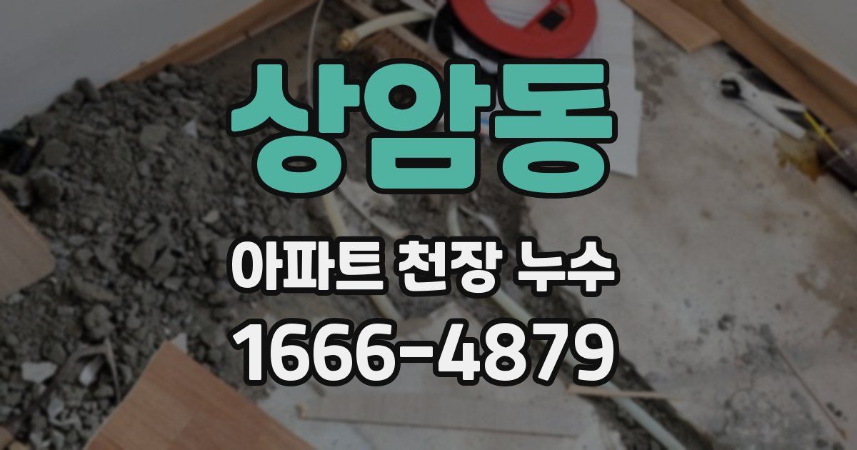 상암동 아파트 천장 누수