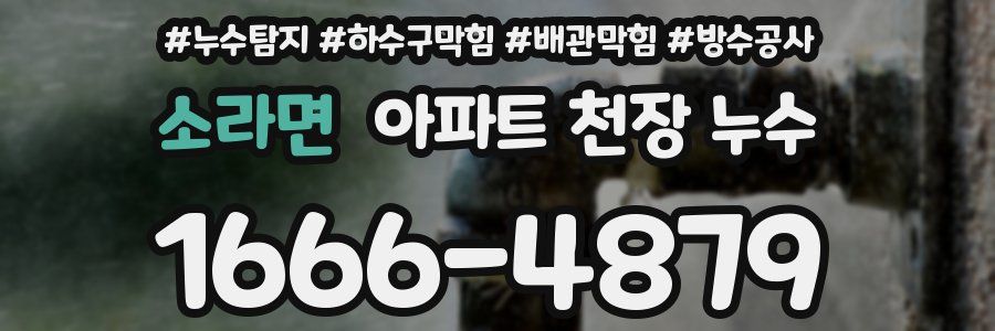 소라면 아파트 천장 누수