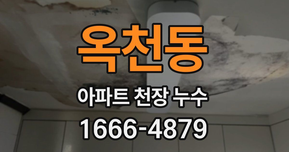 옥천동 아파트 천장 누수