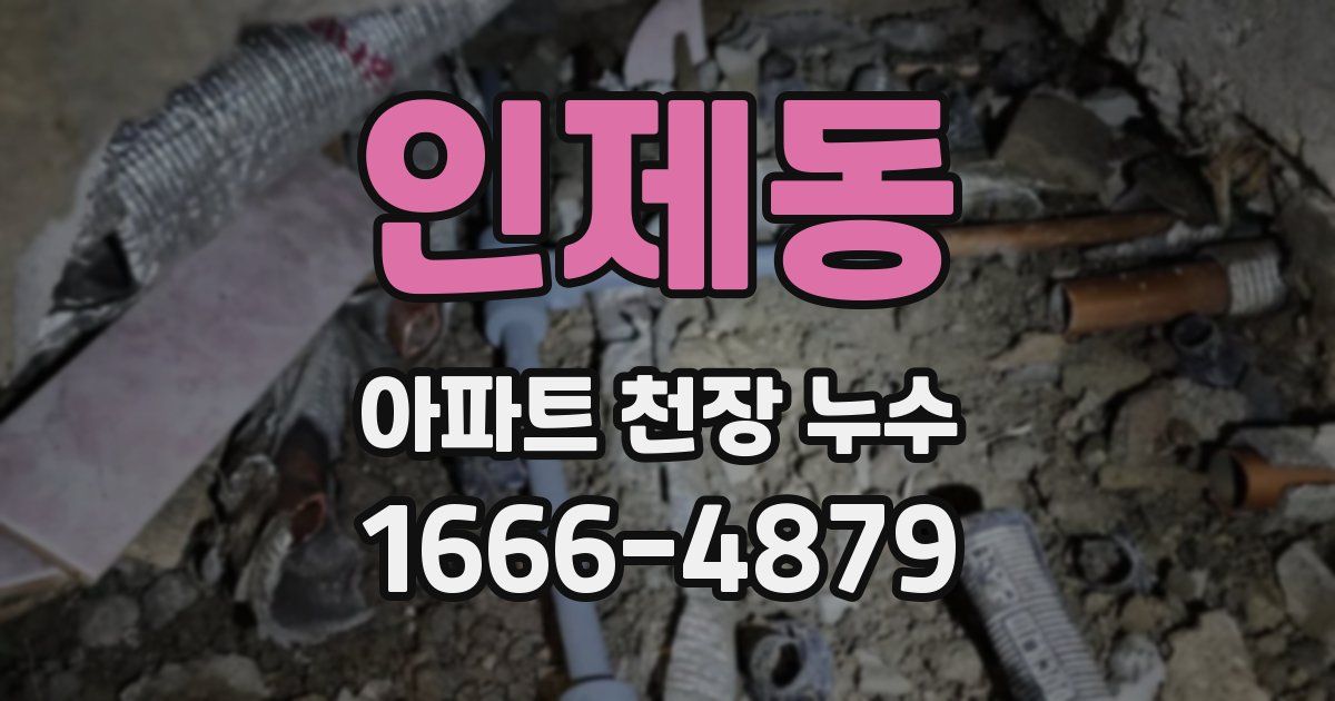 인제동 아파트 천장 누수
