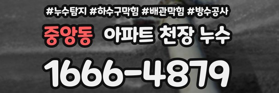 중앙동 아파트 천장 누수