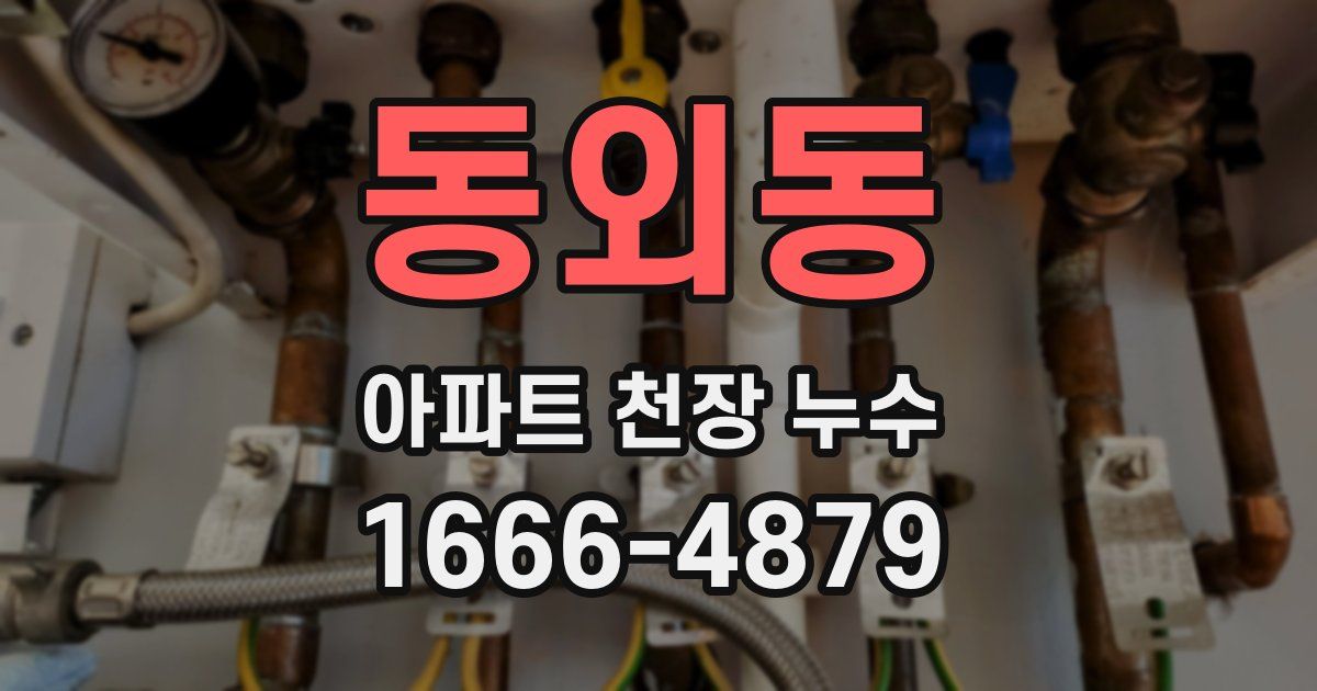 동외동 아파트 천장 누수