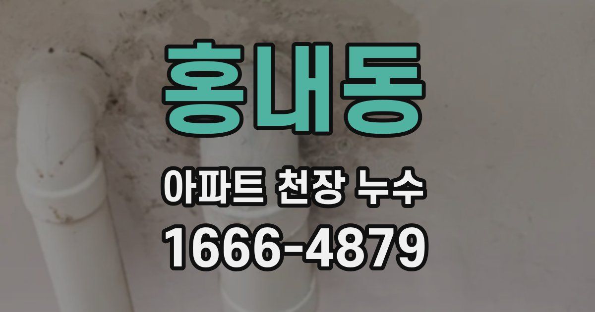 홍내동 아파트 천장 누수